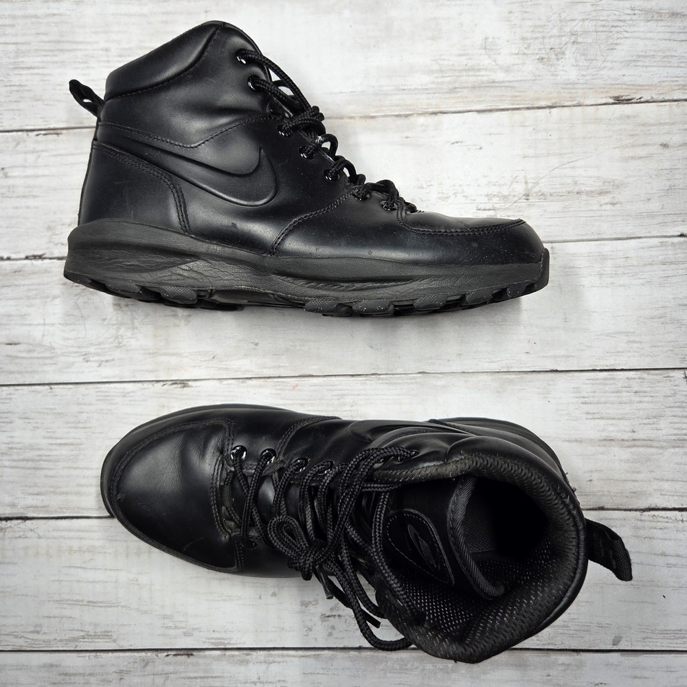 Nike Manoa Leather Boots High Top Hiking Mens 8.5 Black 454350-003